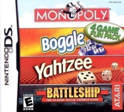 4 Game Fun Pack – Monopoly + Boggle + Yahtzee + Battleship