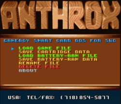 Anthrox – Gameboy Smart Card DOS For SWC DX (PD)
