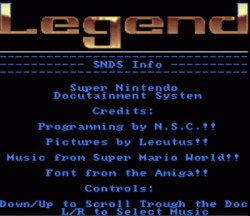 Legend – SNDS Info, Spike McFang Walkthru (PD)