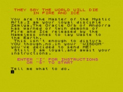 They Say The World Will Die In Fire And Ice (1984)(Electric Software)