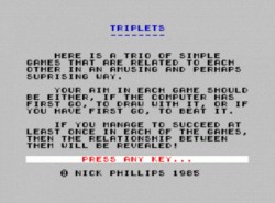 Triplets (1985)(Nick Phillips)