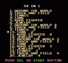 54-in-1 (Game Star – GK-54) (Menu) Rom