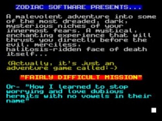 Fairly Difficult Mission (1988)(Zodiac Software)(Part 4 Of 5) Rom
