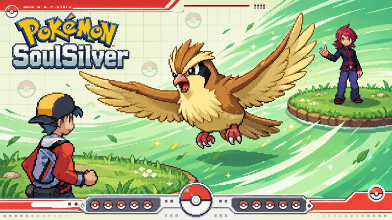 Pokemon SoulSilver Nintendo DS USA cover featuring Lugia