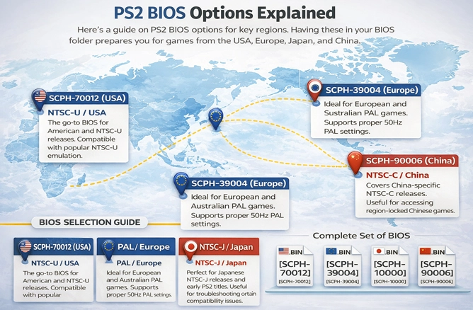 PS2 BIOS regions