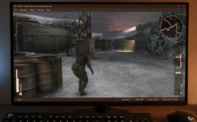 Metal Gear Solid - Portable Ops Plus running in emulator