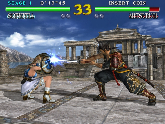 Soulcalibur rom gameplay screenshot in emulator